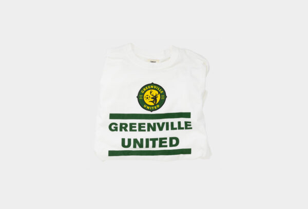 Greenville United Classic White T-Shirt- Long Sleeve - Image 2